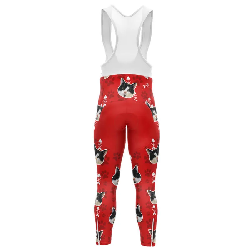 Cat Custom Face Bib & Shorts (Red)