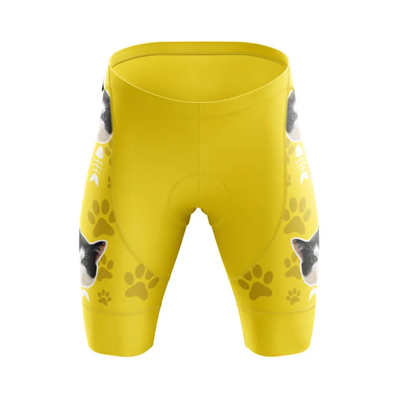 Cat Custom Face Bib & Shorts (Yellow)