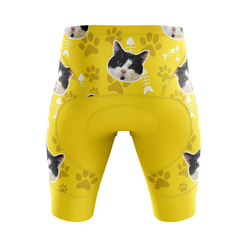 Cat Custom Face Bib & Shorts (Yellow)