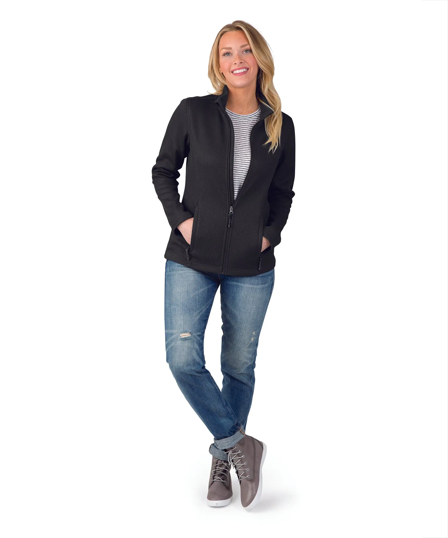 Charles River Women's Heritage Rib Knit Jacket