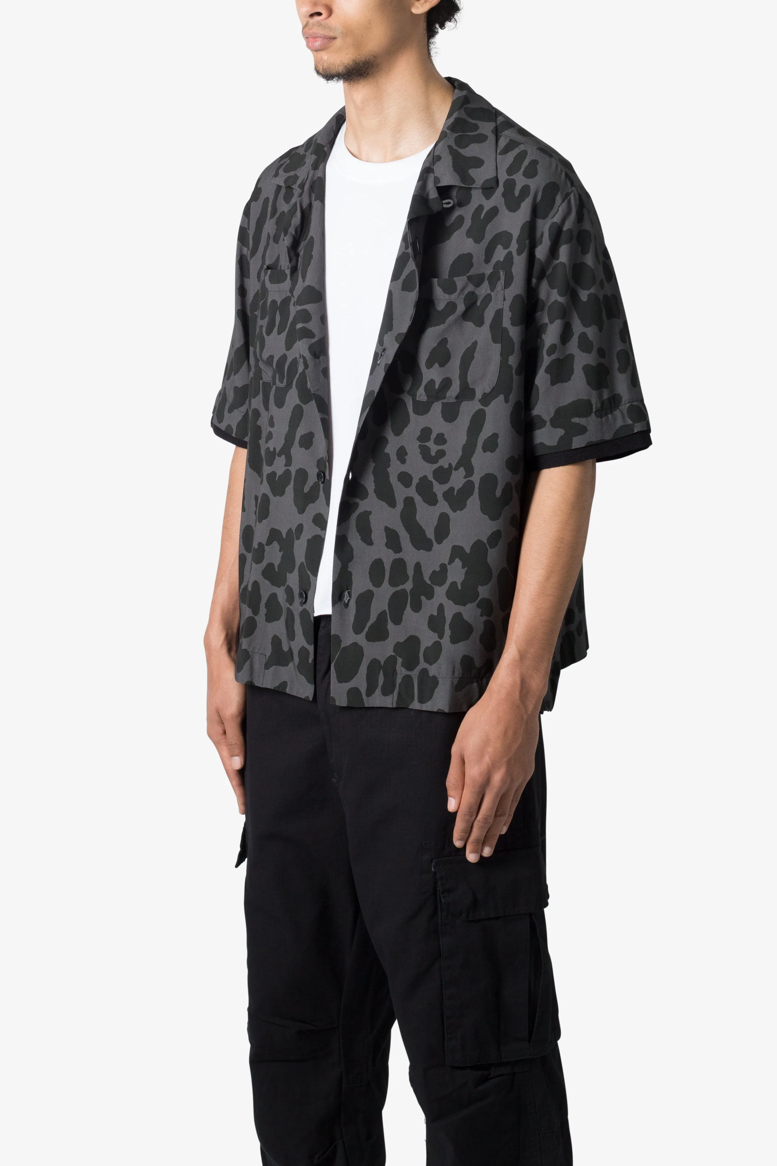 Cheetah Cargo Shirt - Black/Grey