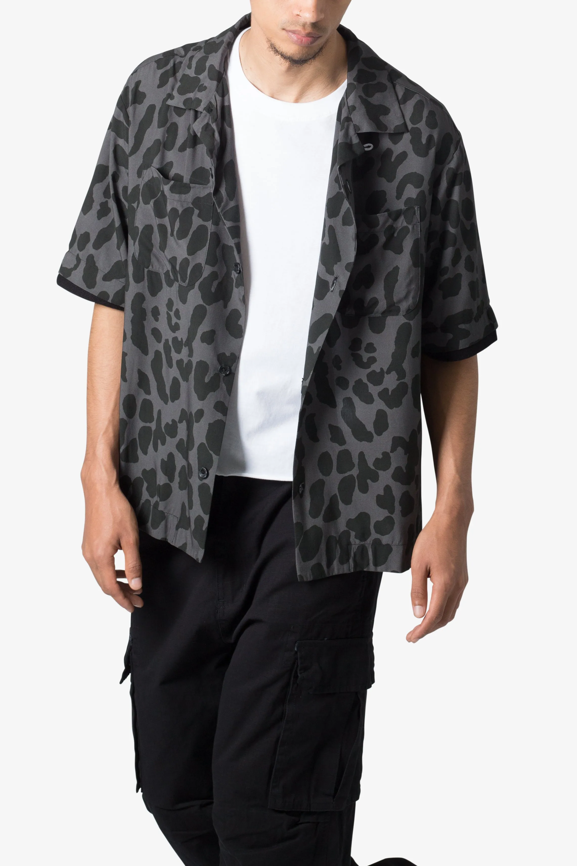 Cheetah Cargo Shirt - Black/Grey