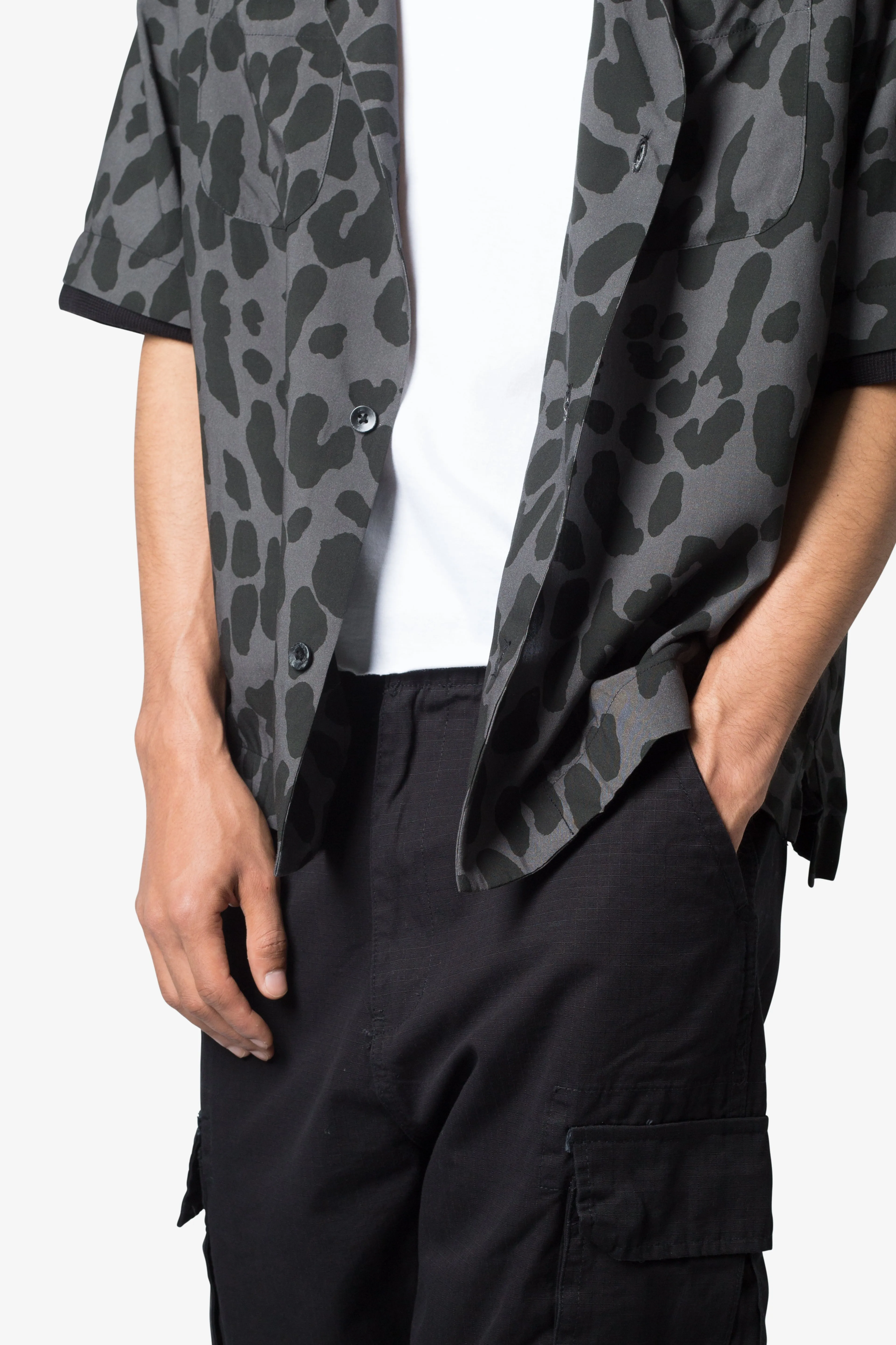 Cheetah Cargo Shirt - Black/Grey