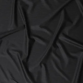 Classic Black Super 150's Wool Fabric - Exceptional UK Tailoring, 150cm Wide - D18259