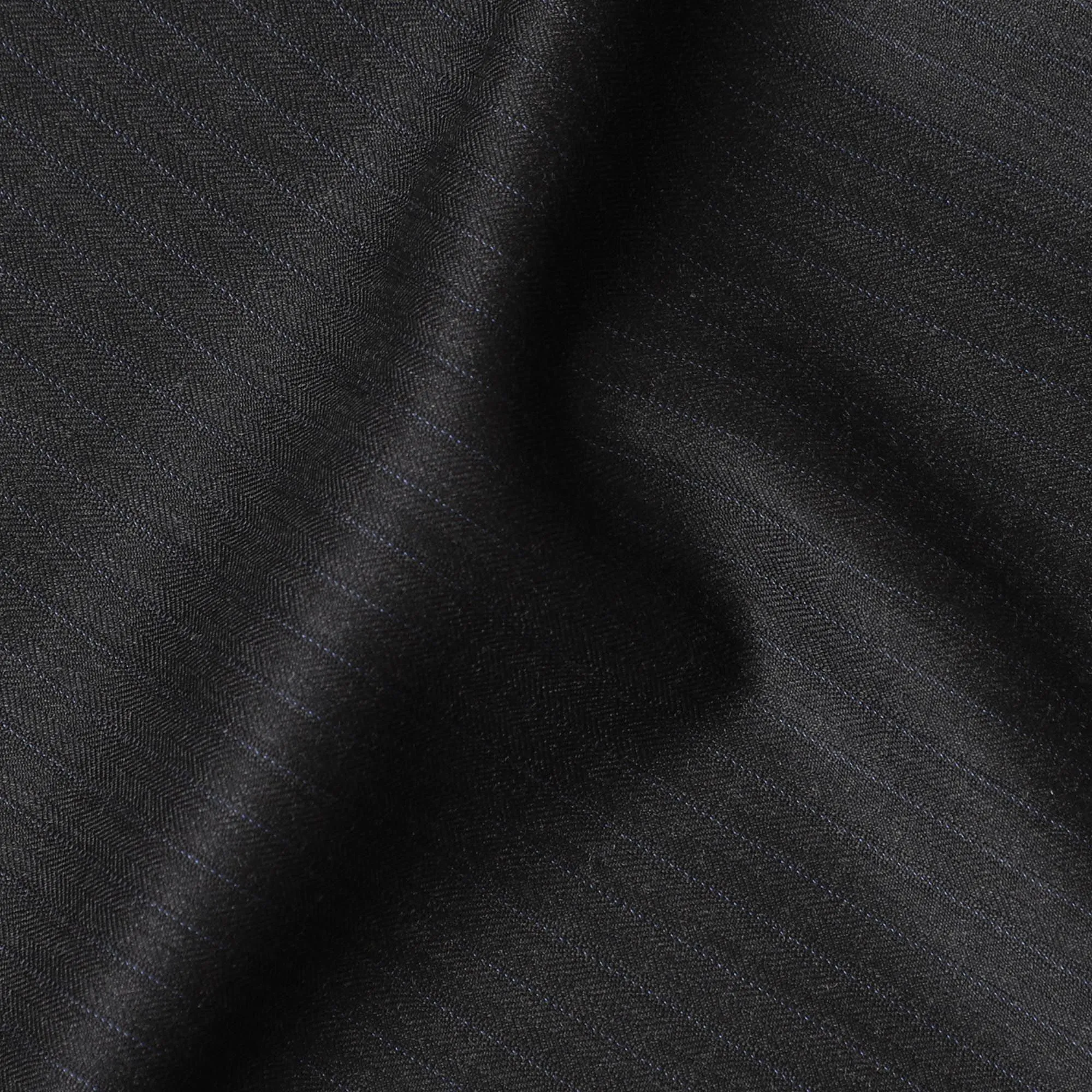 Classic Black Super 150's Wool Fabric - Exceptional UK Tailoring, 150cm Wide - D18259