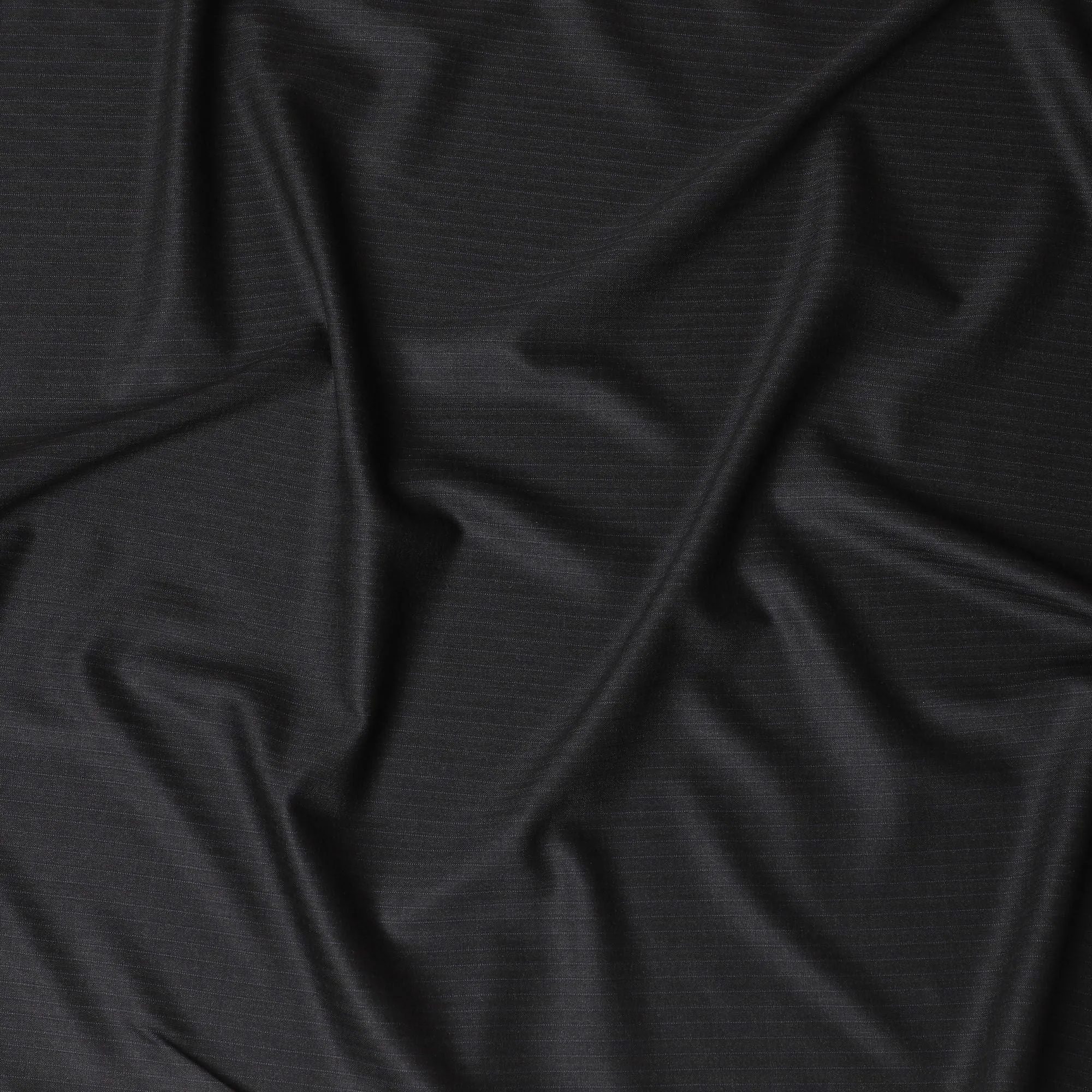 Classic Black Super 150's Wool Fabric - Exceptional UK Tailoring, 150cm Wide - D18259