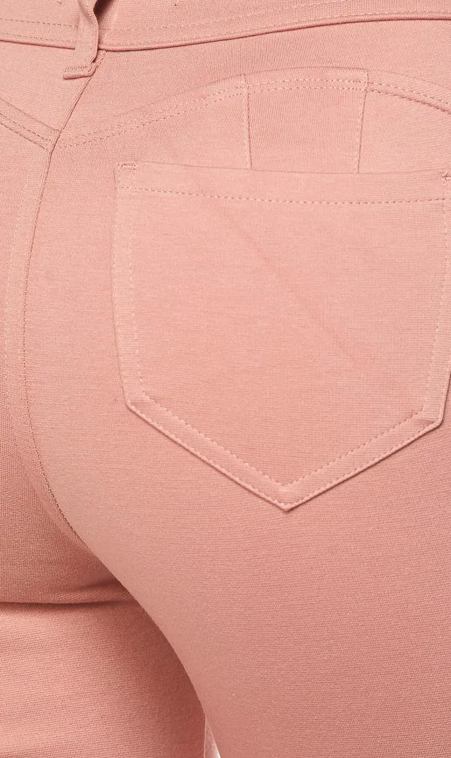 Classic Stretch Knit Skinny Pants in Pink (S-3XL)