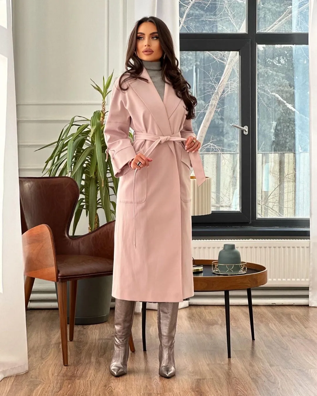 Cotton Blend Trench Coat