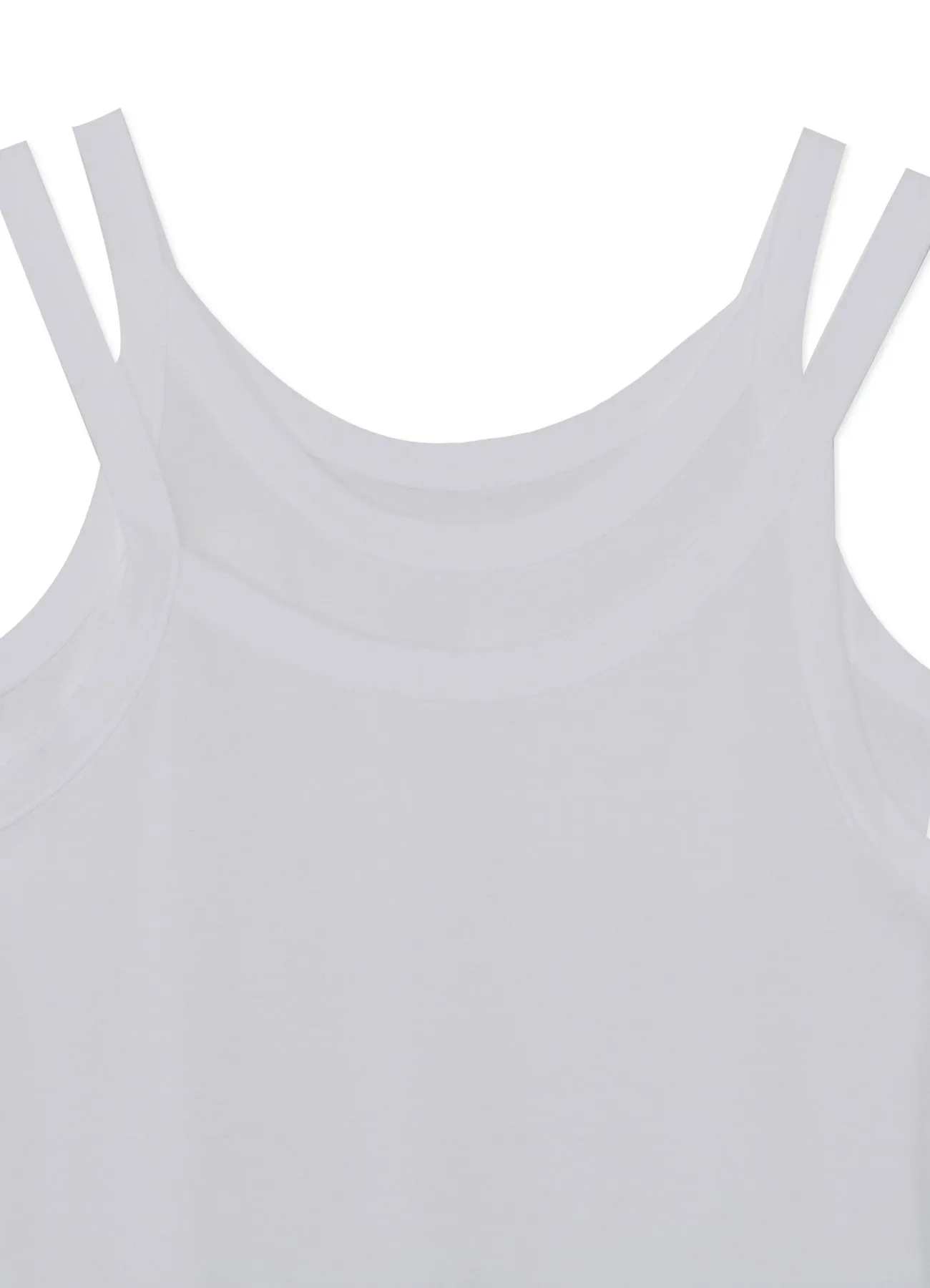 COTTON PLAIN STITCH DOUBLE LAYERED CAMISOLE