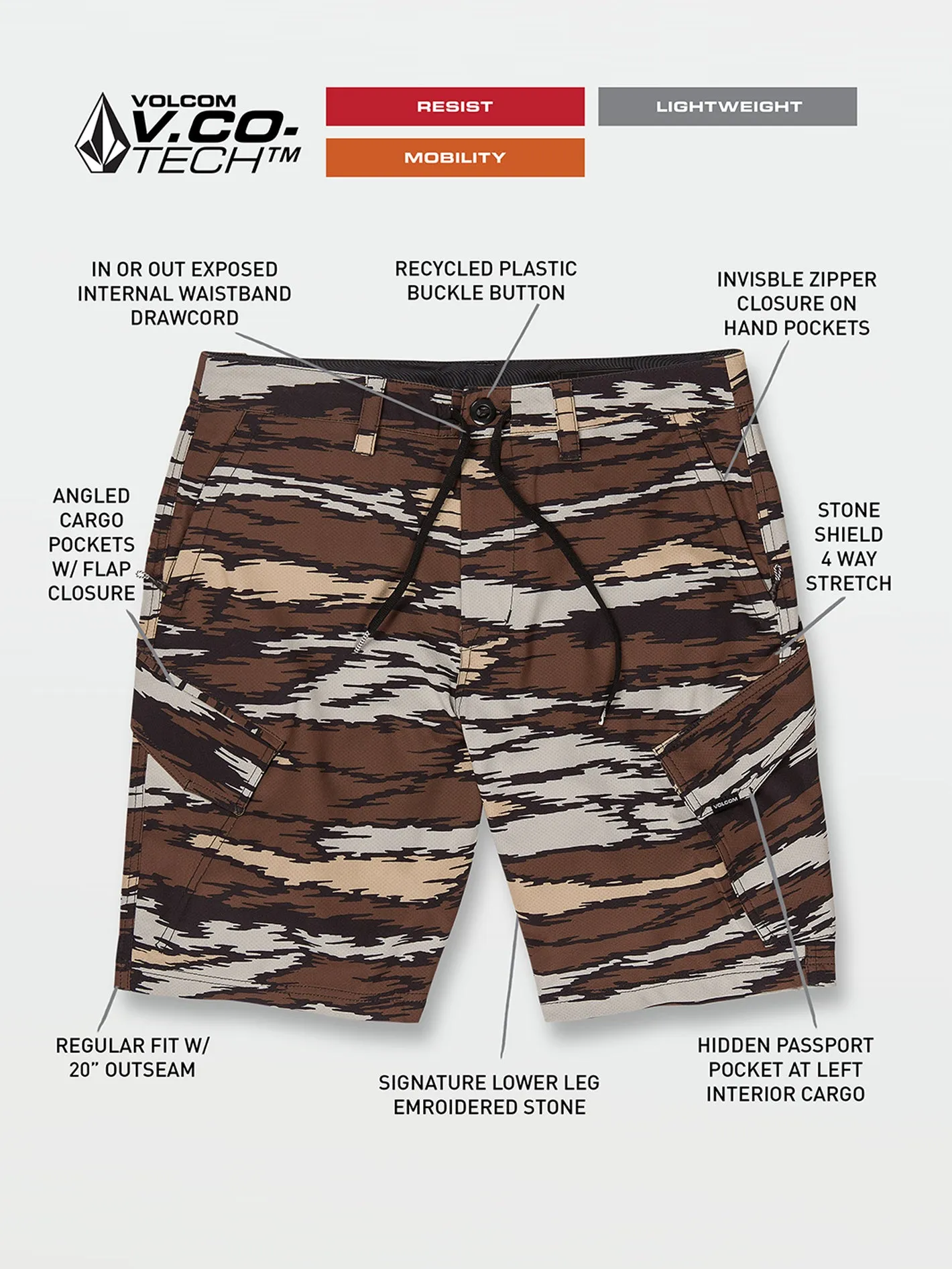 Country Days Hybrid Shorts - Dark Brown