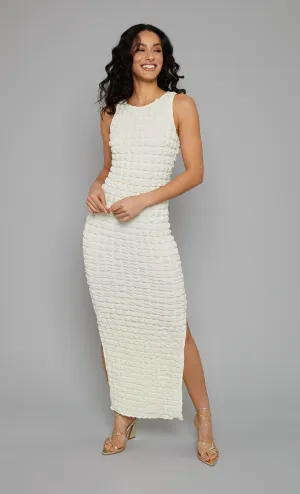 Cream Popcorn Maxi Dress