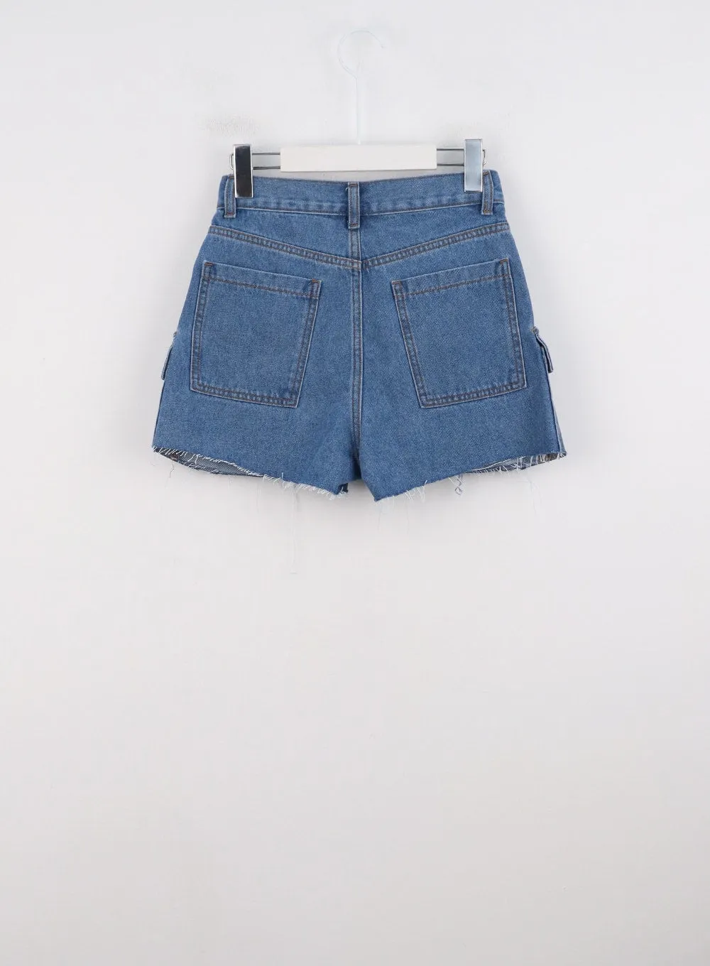 Cut Out Denim Shorts CG316