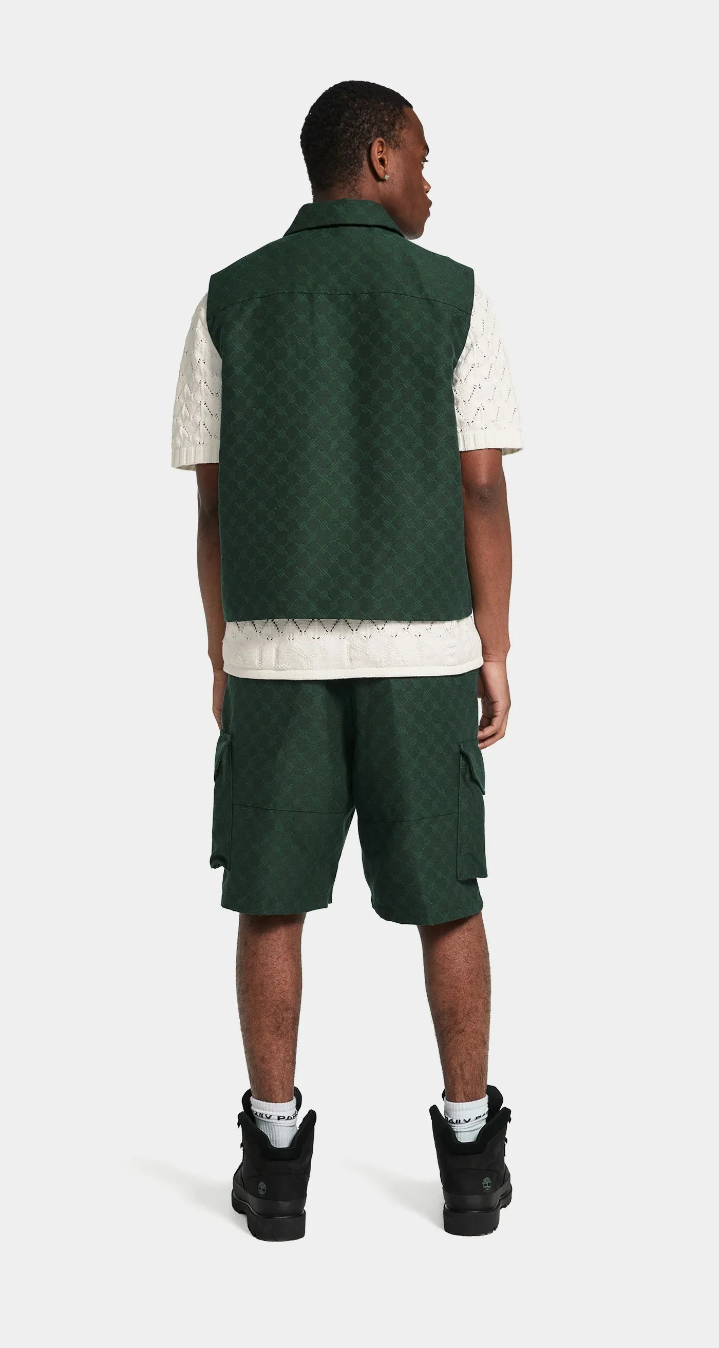 Daily Paper  Benji Monogram Cargo Shorts - Green