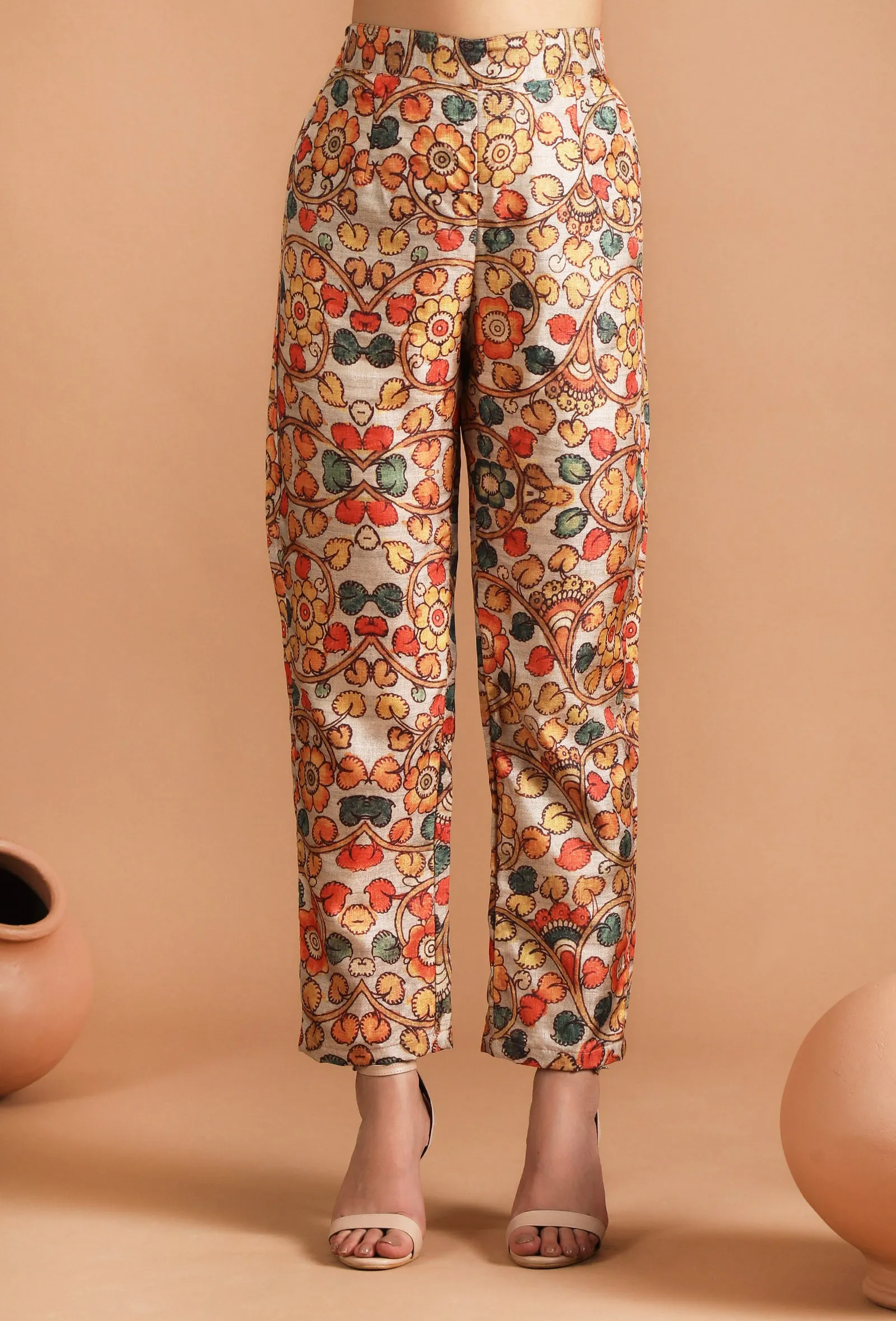 Damini Kalamkari Straight Fit Pants