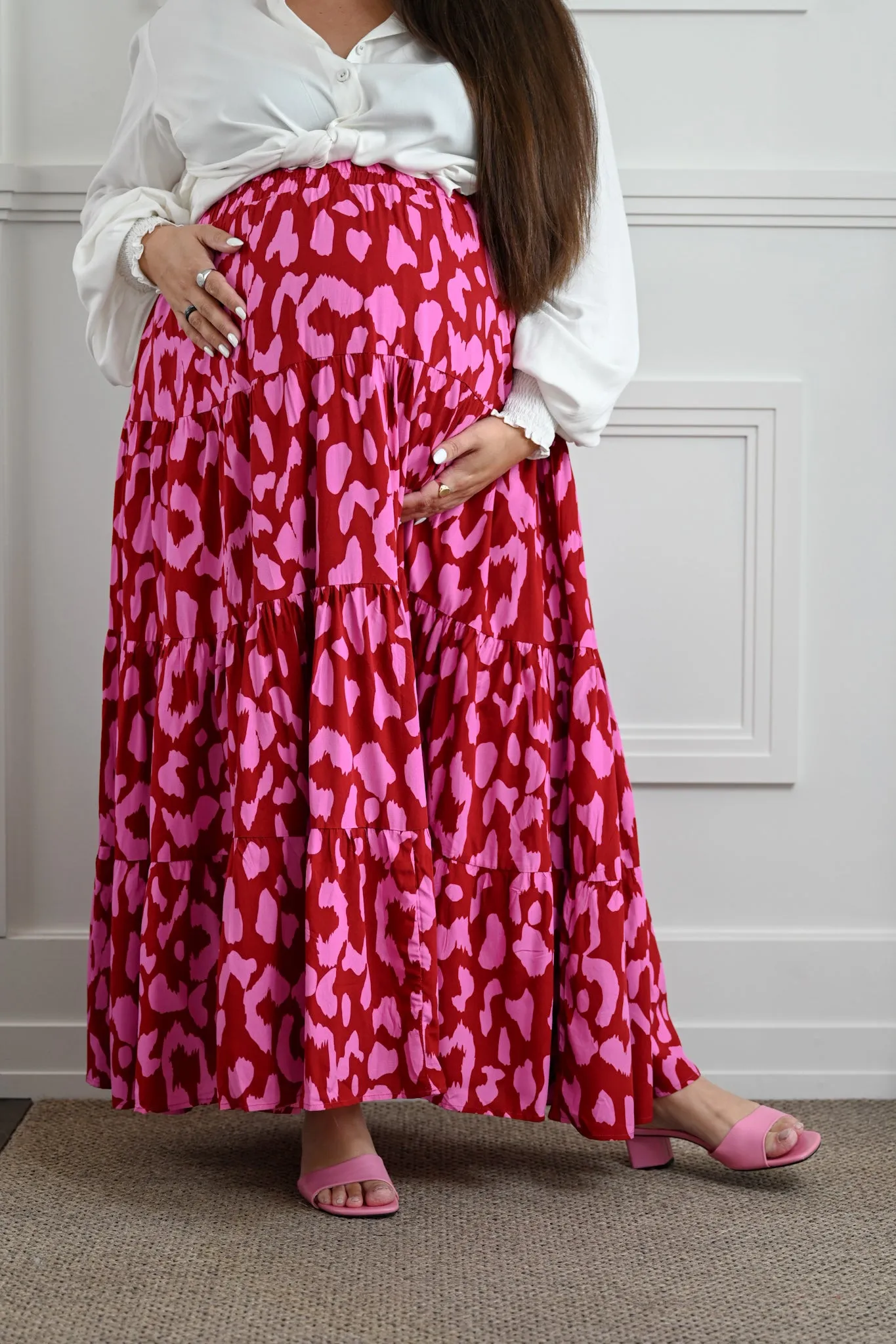 Delilah skirt - Red & Pink