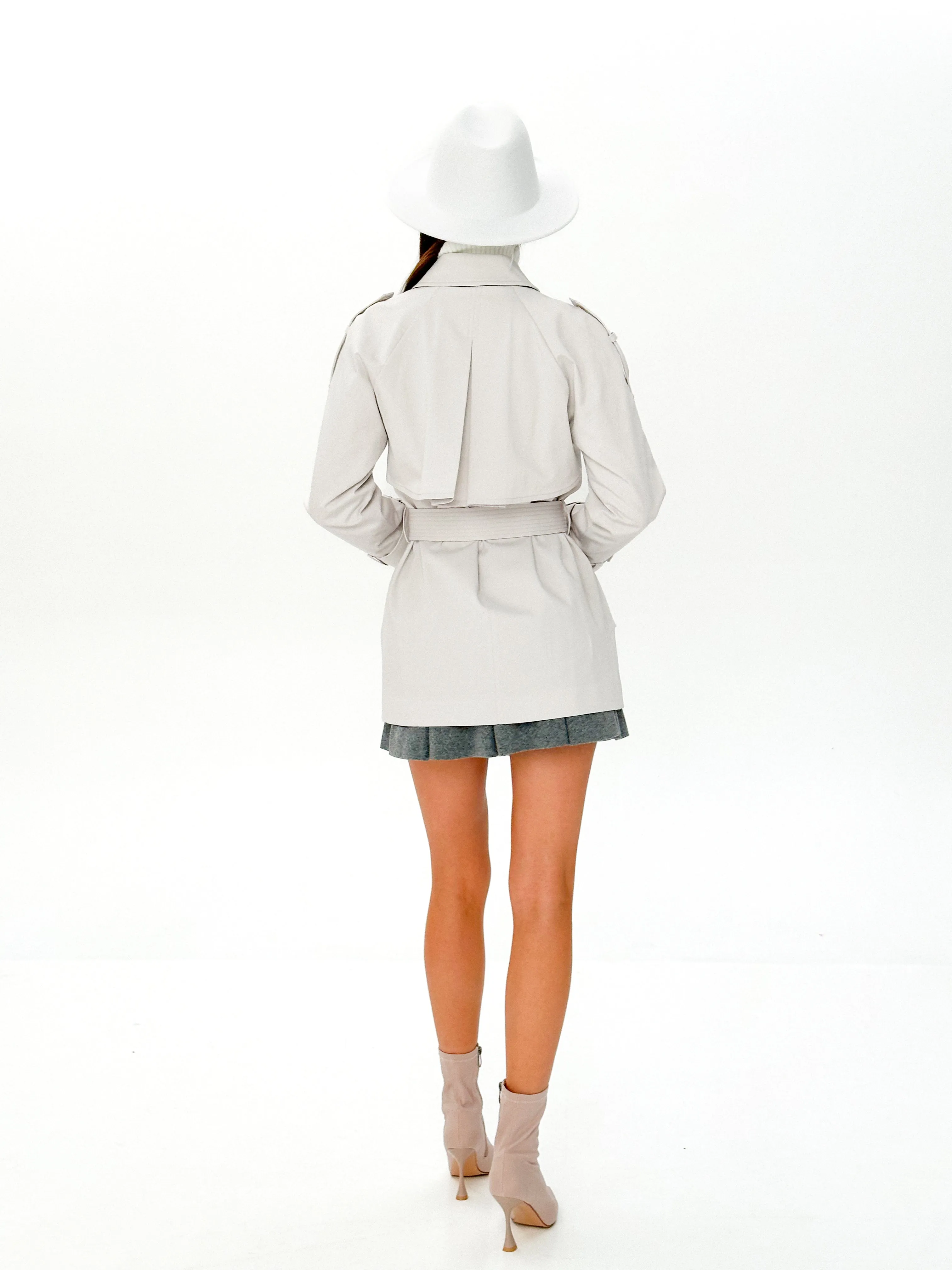 Dove Short Trench Coat