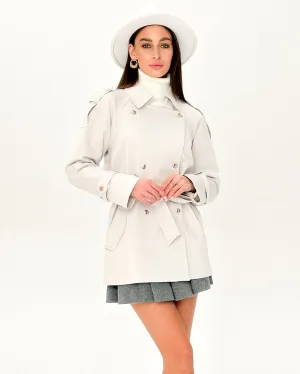 Dove Short Trench Coat