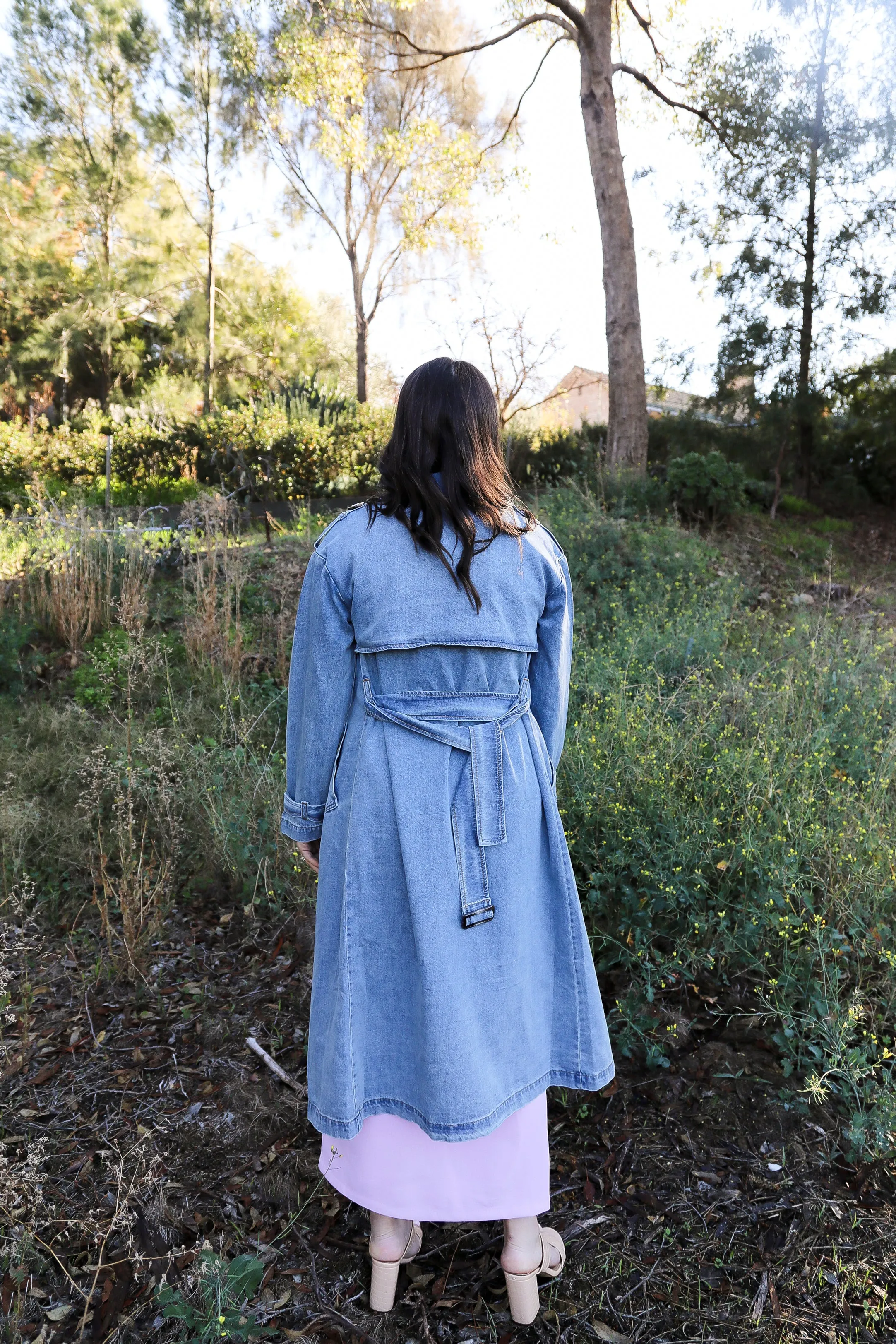 Esmaee Midwest Trech Coat (Denim)