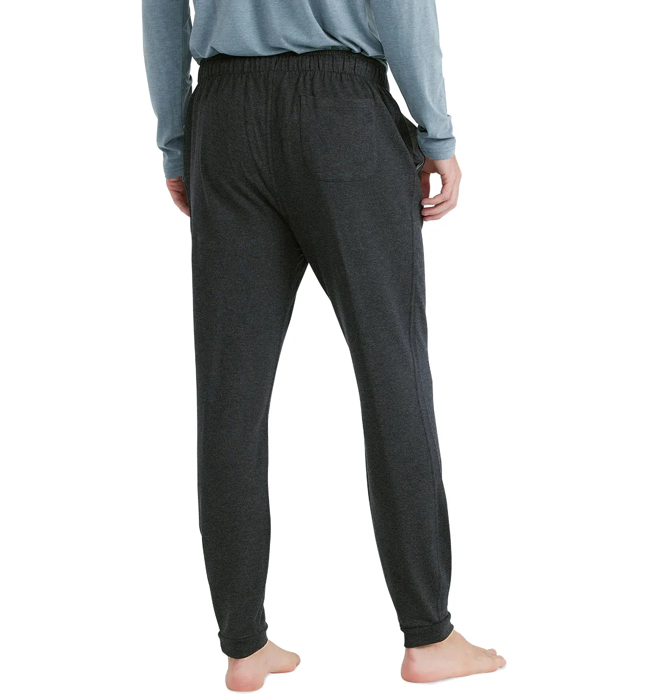 Free Fly Men's Bamboo Heritage Fleece Jogger in Heather Black