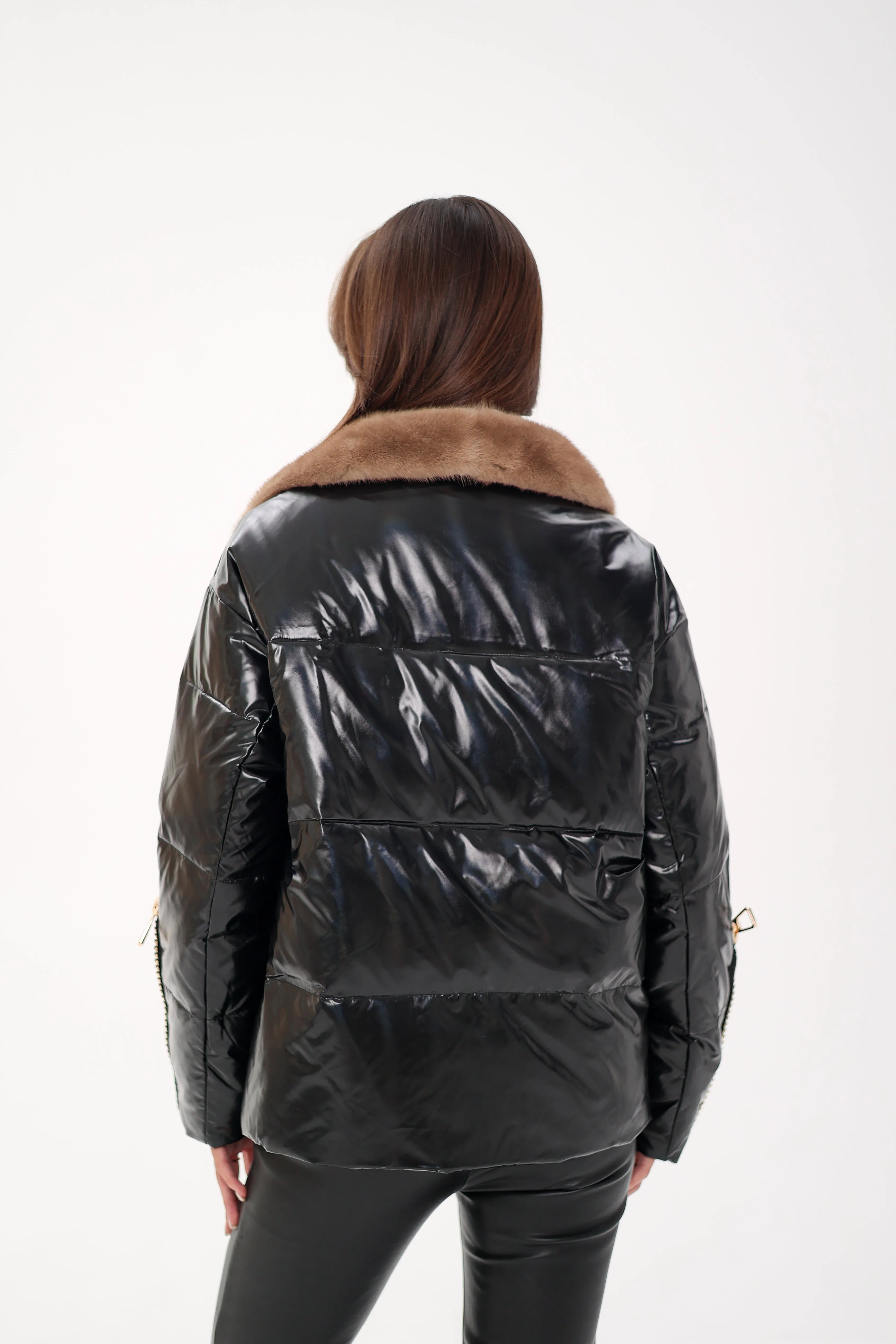 Genuine Mink Fur Down Fill Jacket