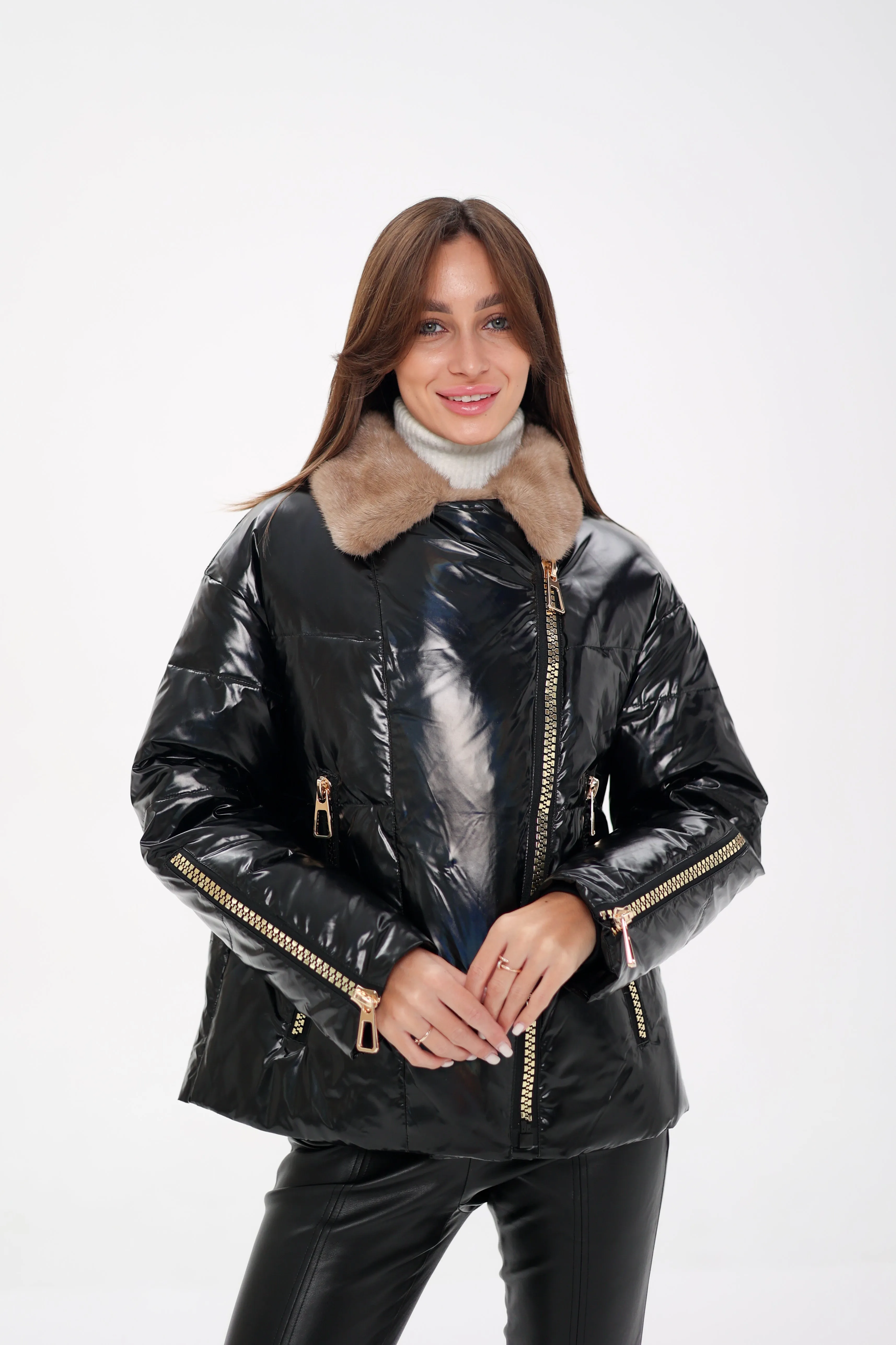 Genuine Mink Fur Down Fill Jacket