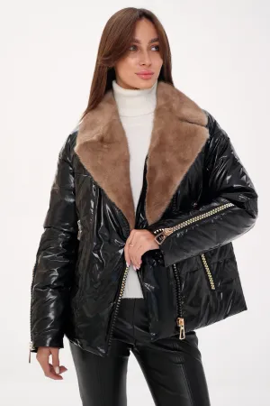 Genuine Mink Fur Down Fill Jacket