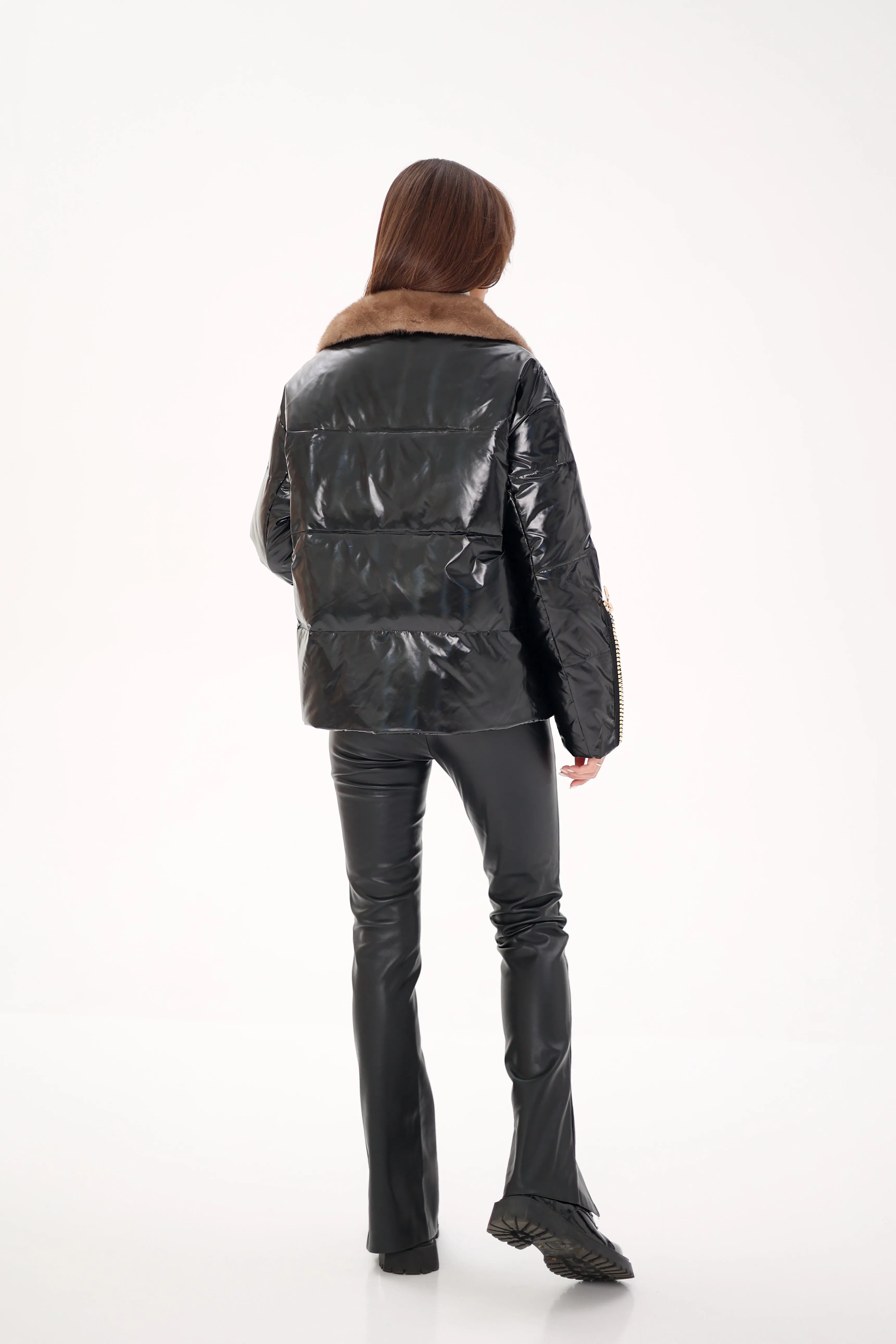 Genuine Mink Fur Down Fill Jacket