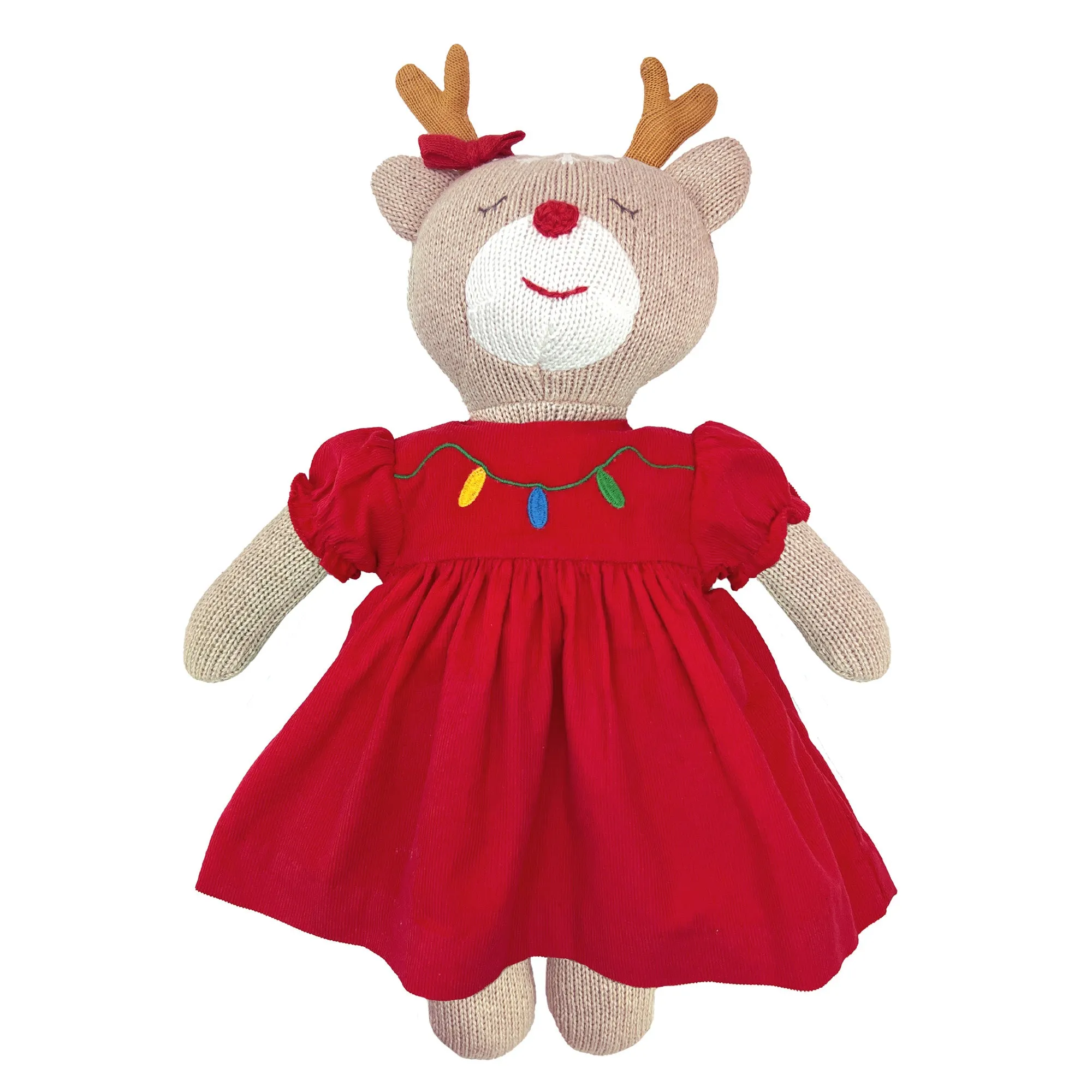 Girls Knit Reindeer w/Corduroy Dress