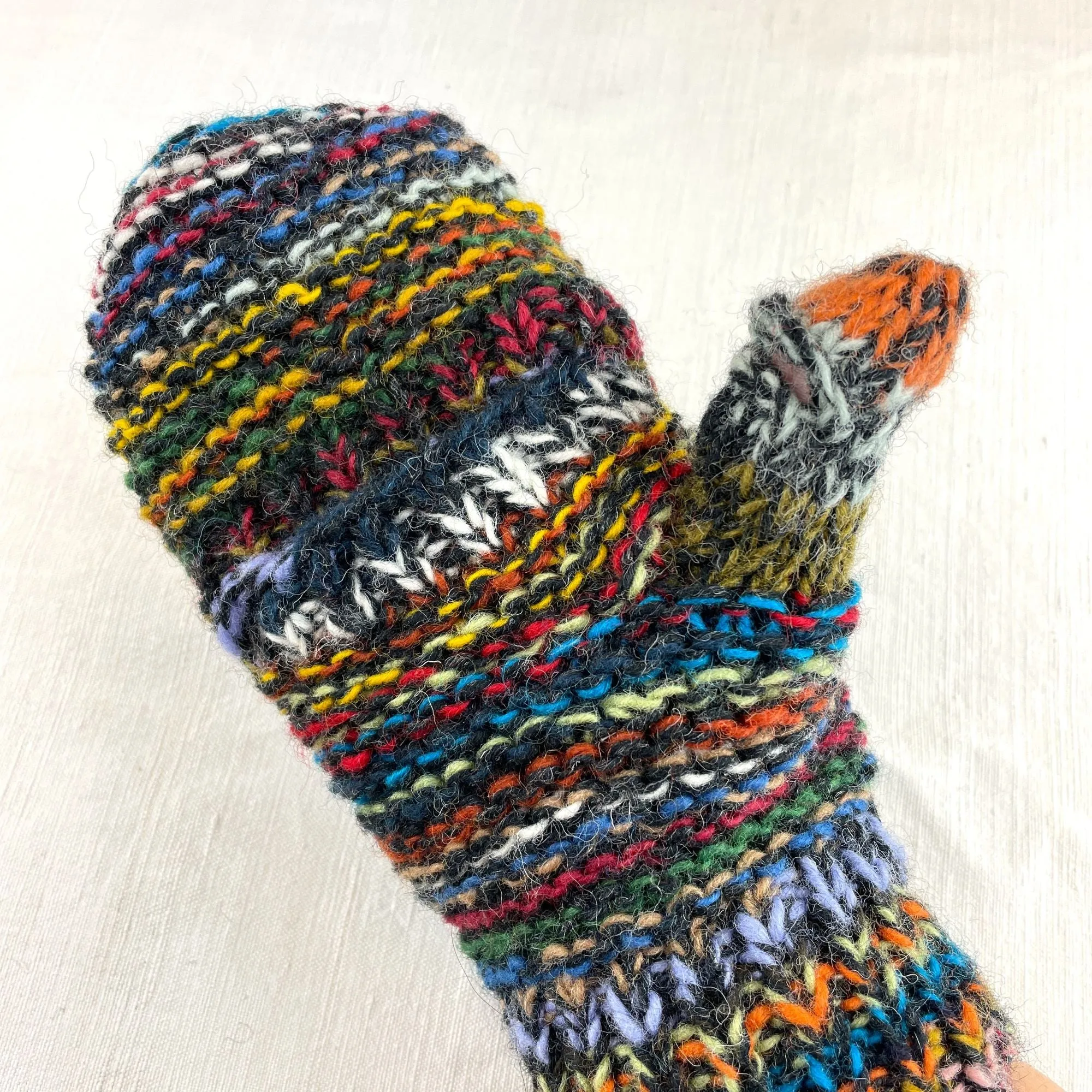 GOPAN Mitten Fingerless Gloves Eco Repurposed Wool