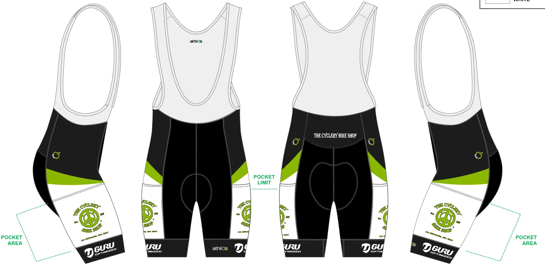 Green Breakaway Domestique Gravel Bib-Short Men's - The Cyclery Bike Shop