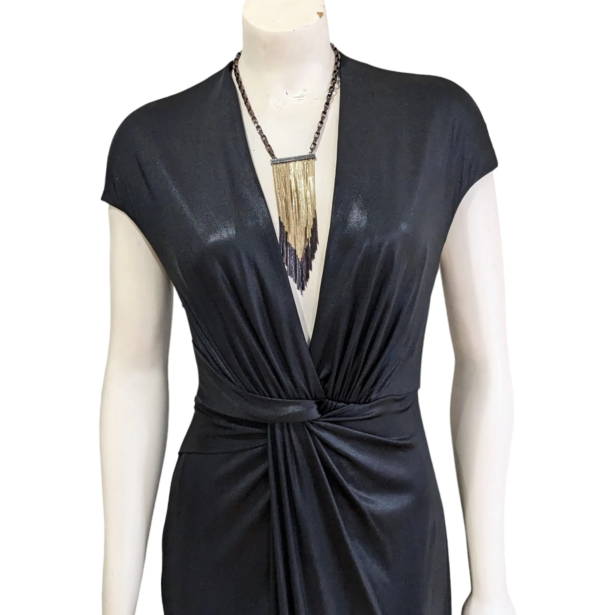 Halston Heritage Black Maxi Dress Size Small