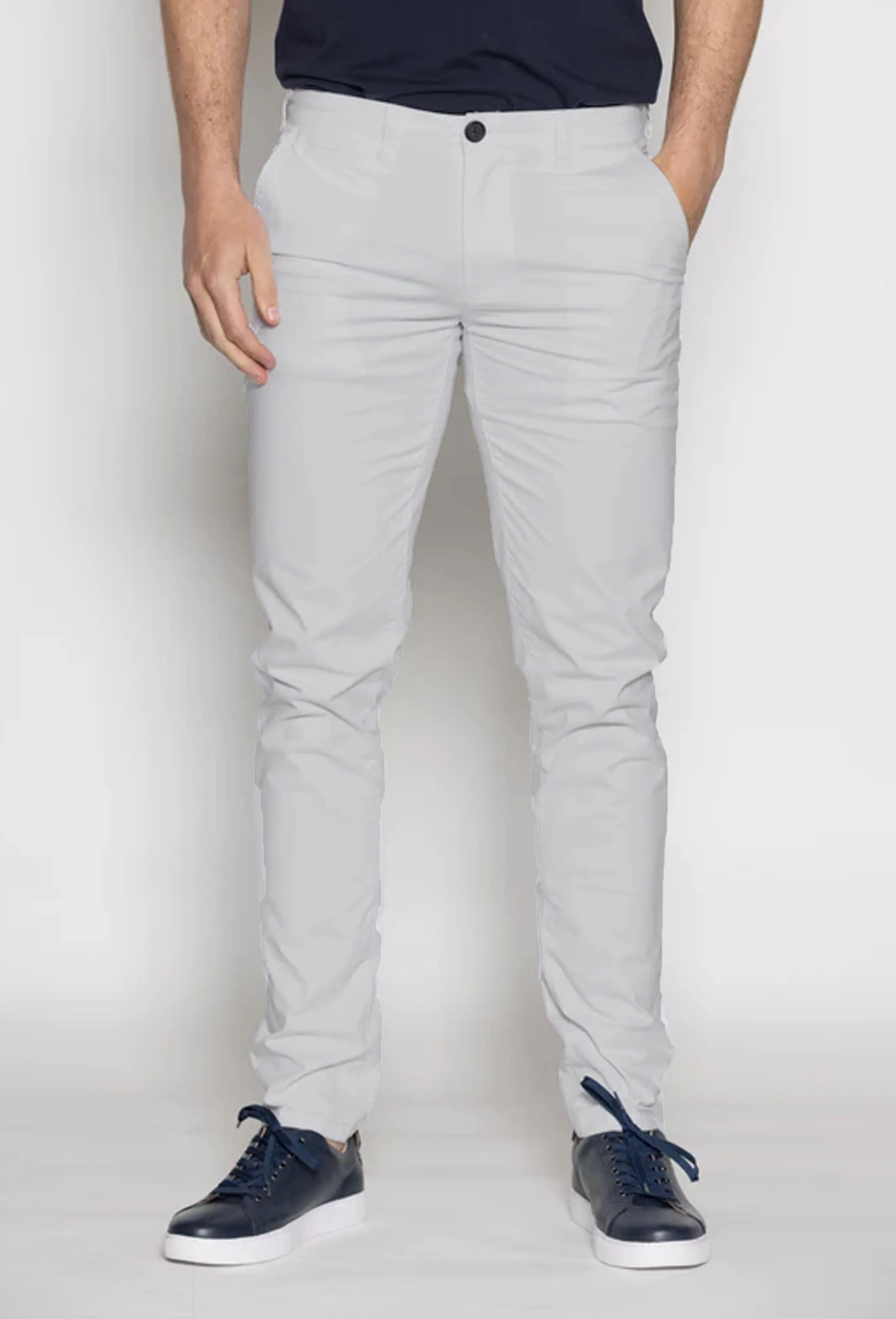 Hastin Brushed Cotton Chino: Ash