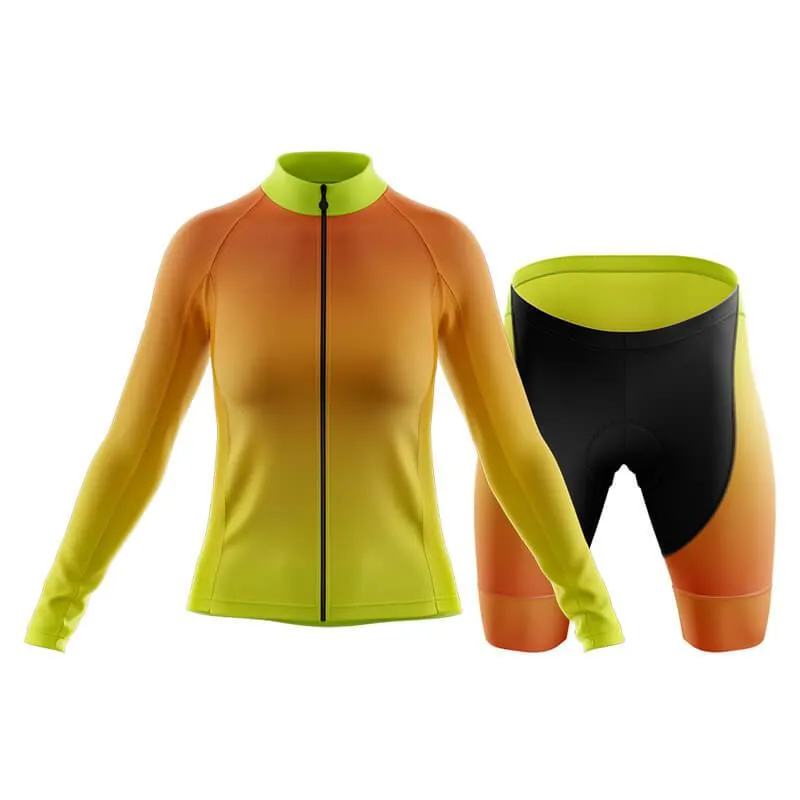 Hi Viz Yellow and Red Gradient Club Cycling Kit