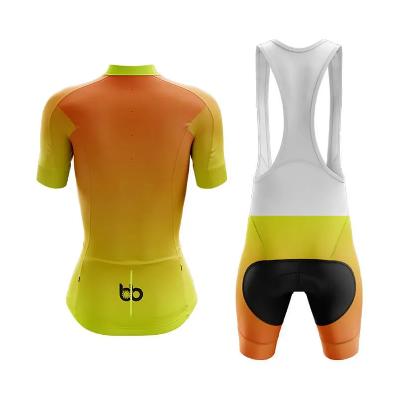 Hi Viz Yellow and Red Gradient Club Cycling Kit