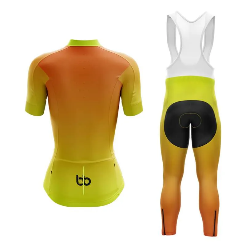 Hi Viz Yellow and Red Gradient Club Cycling Kit