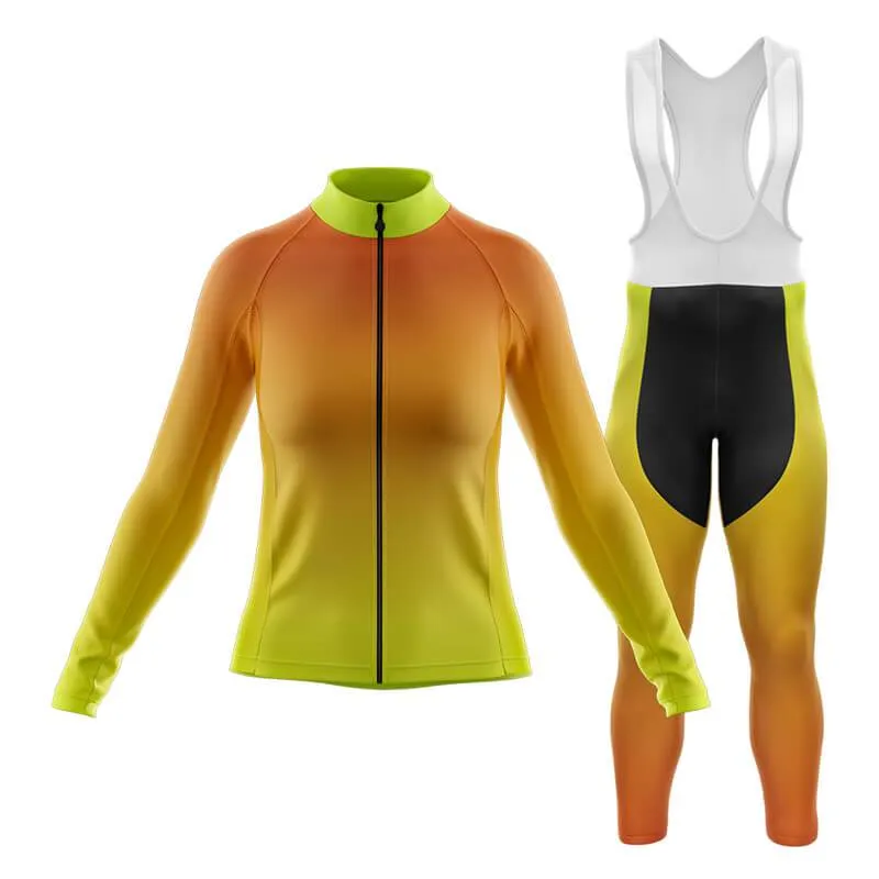 Hi Viz Yellow and Red Gradient Club Cycling Kit