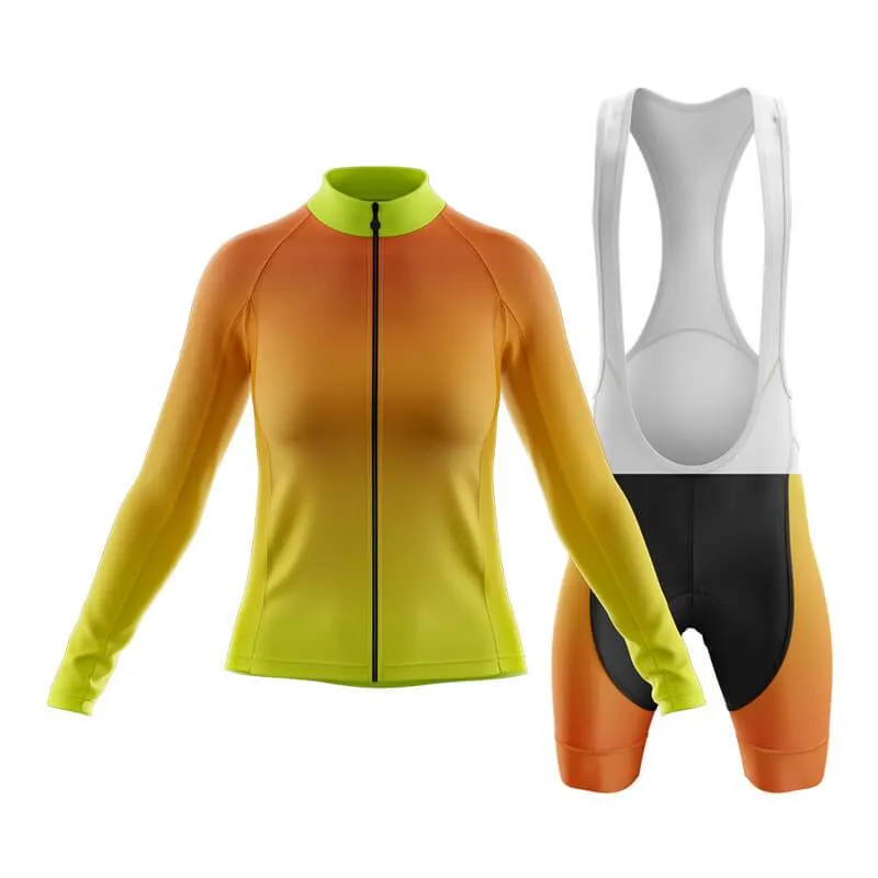 Hi Viz Yellow and Red Gradient Club Cycling Kit