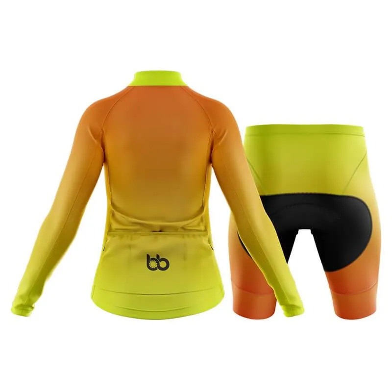 Hi Viz Yellow and Red Gradient Club Cycling Kit