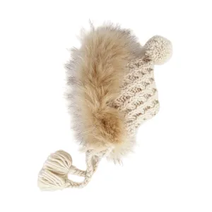 Huggalugs Natural Fur Bonnet