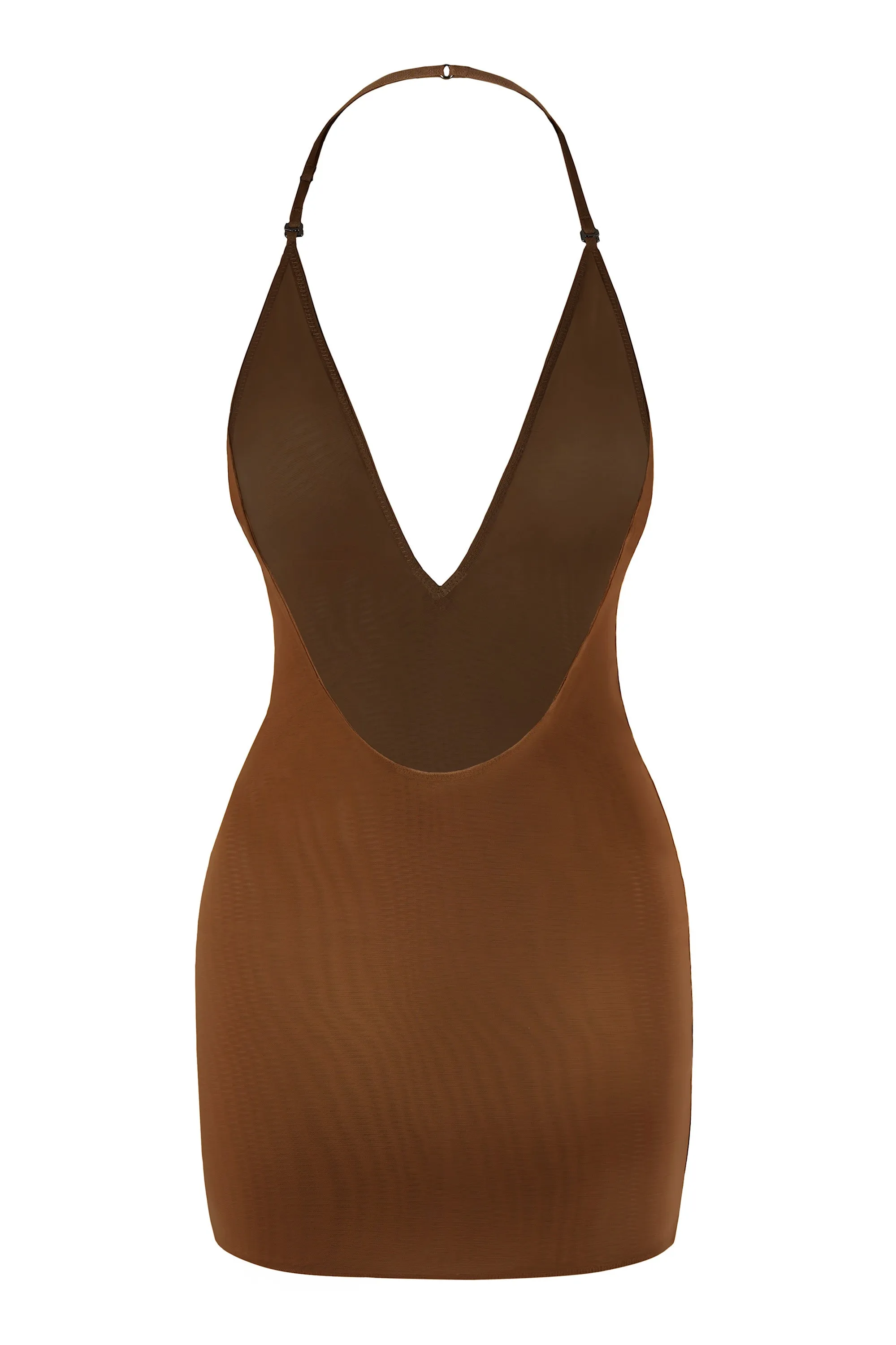 Intimates Soft Mesh Multiway Mini Dress in Chestnut