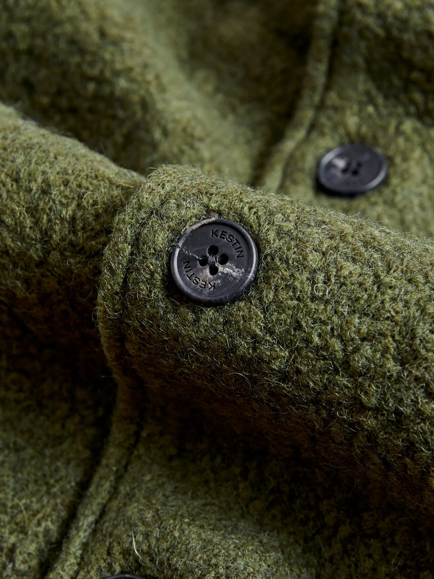 Italian Wool Ormiston Jacket in Defender Green