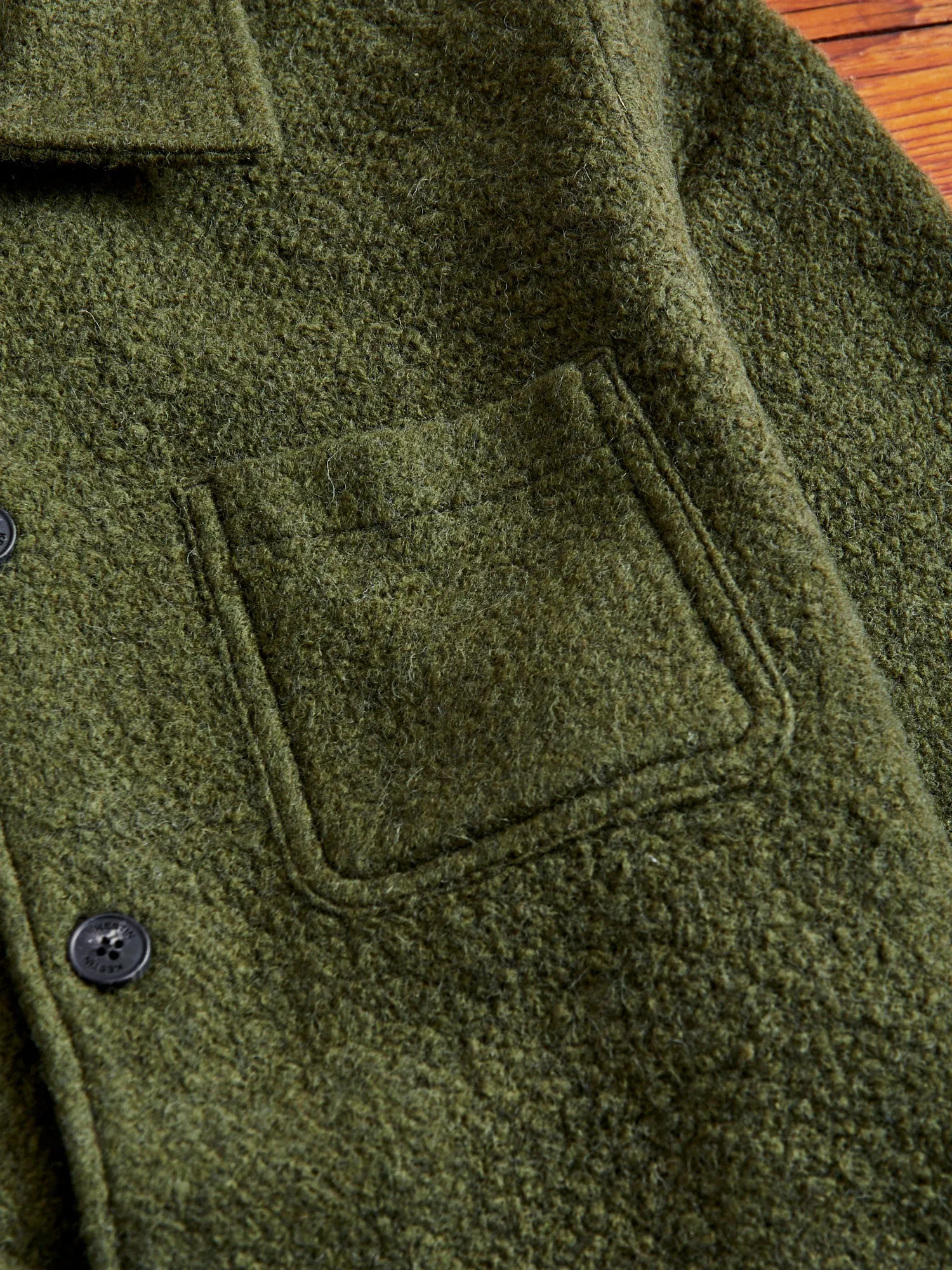 Italian Wool Ormiston Jacket in Defender Green