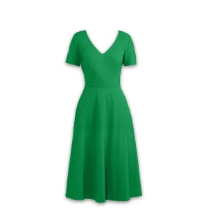 J. Peterman Women's Simple Fit & Flare Knit Dress in Green