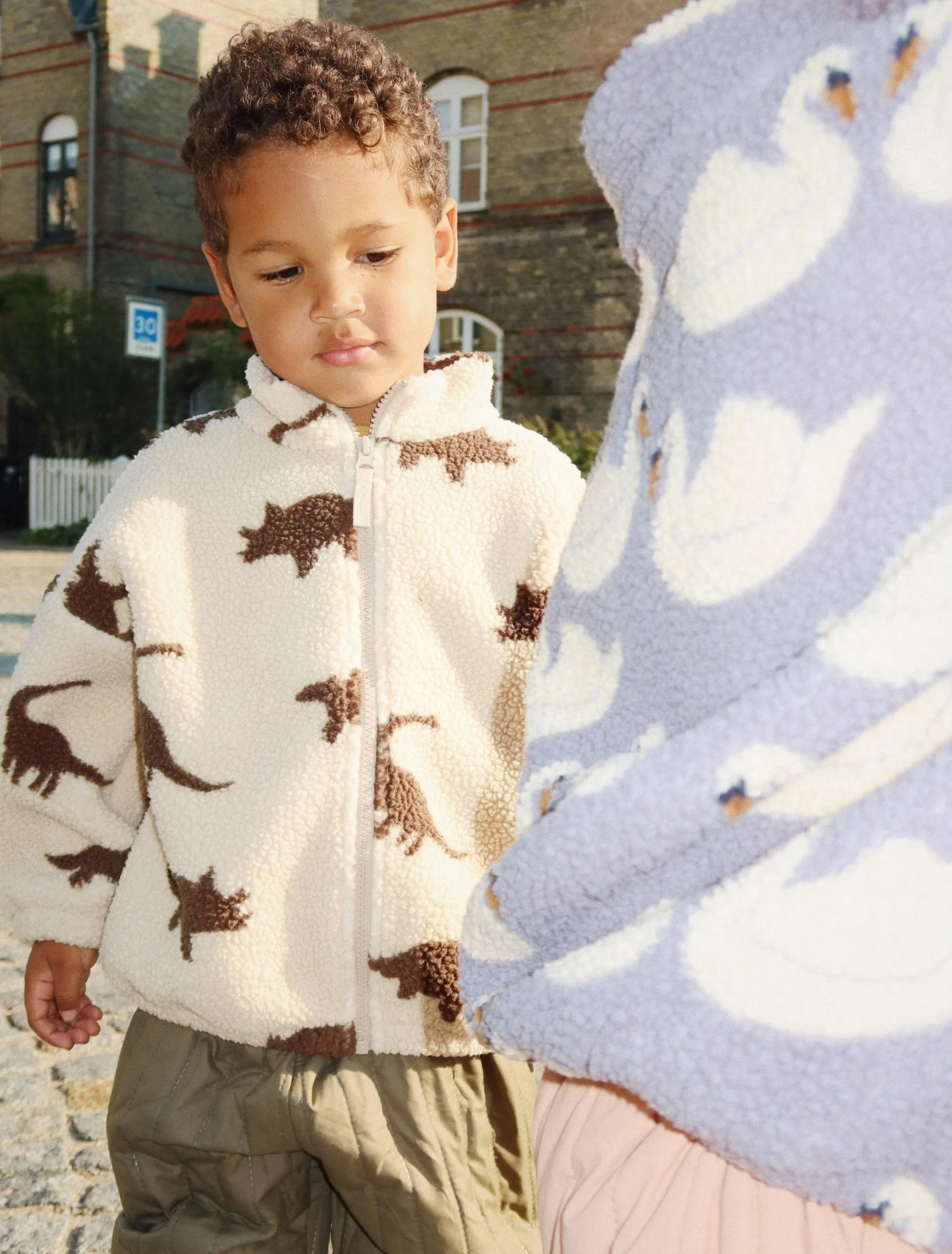 Jody Teddy Fleece Jacket in Dino