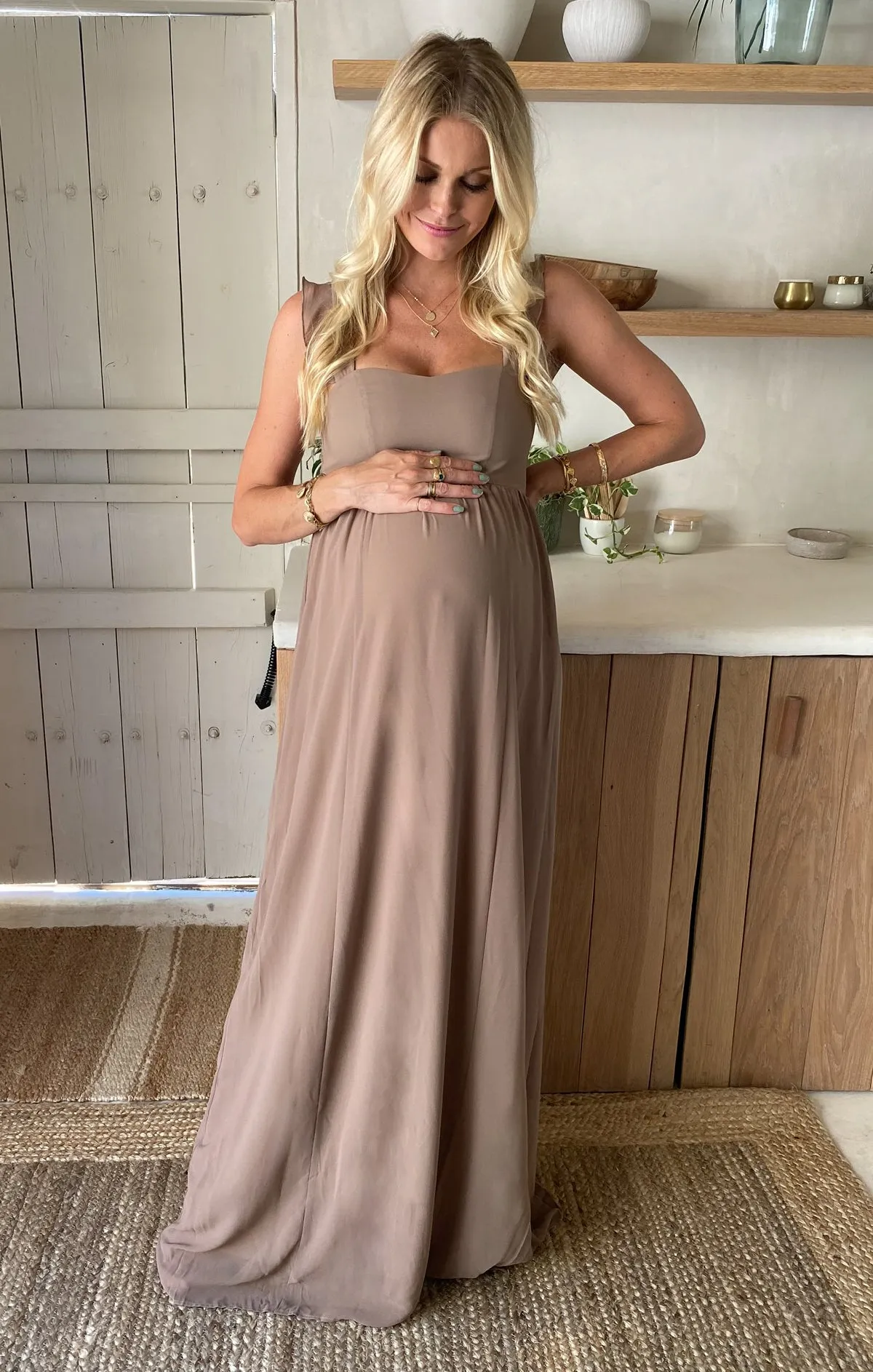 June Maxi Dress ~ Dune Chiffon