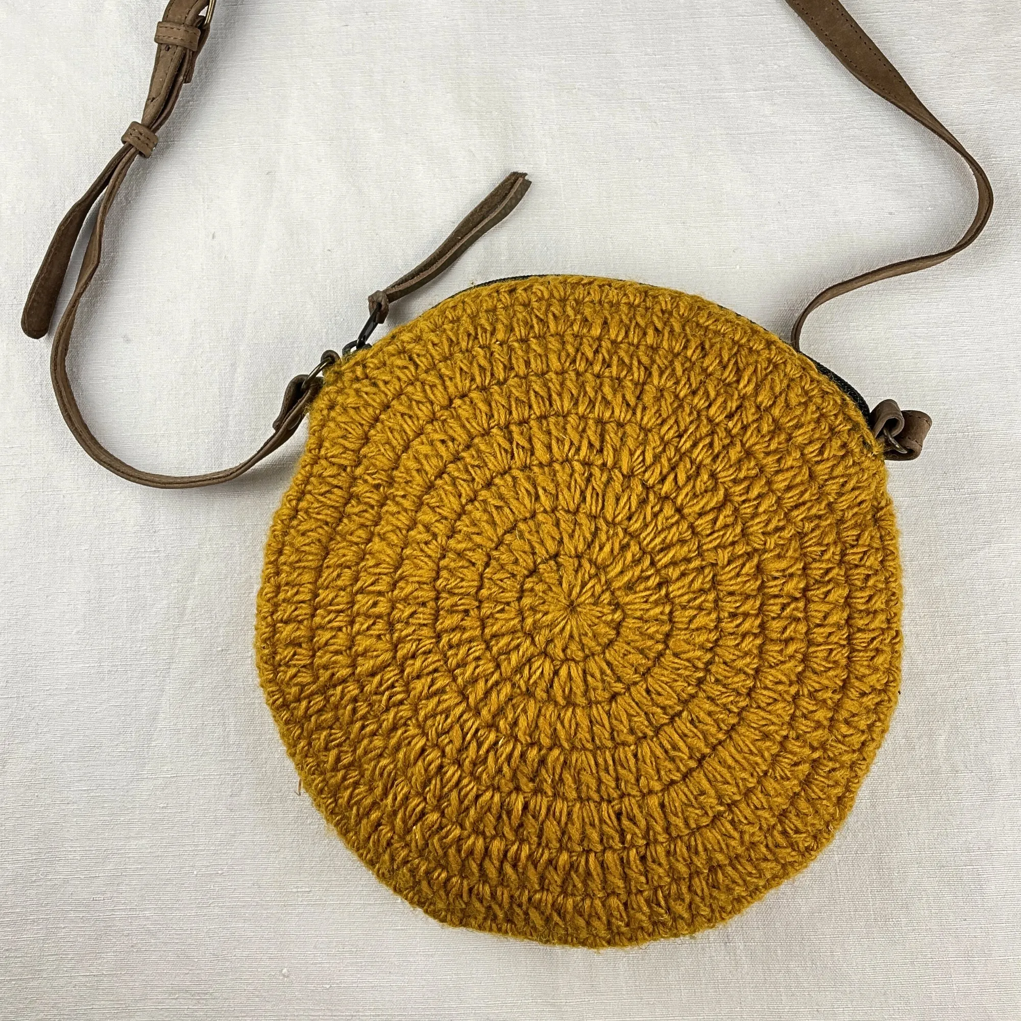 KALPA Crochet Boho Circle Cross Body Handbag