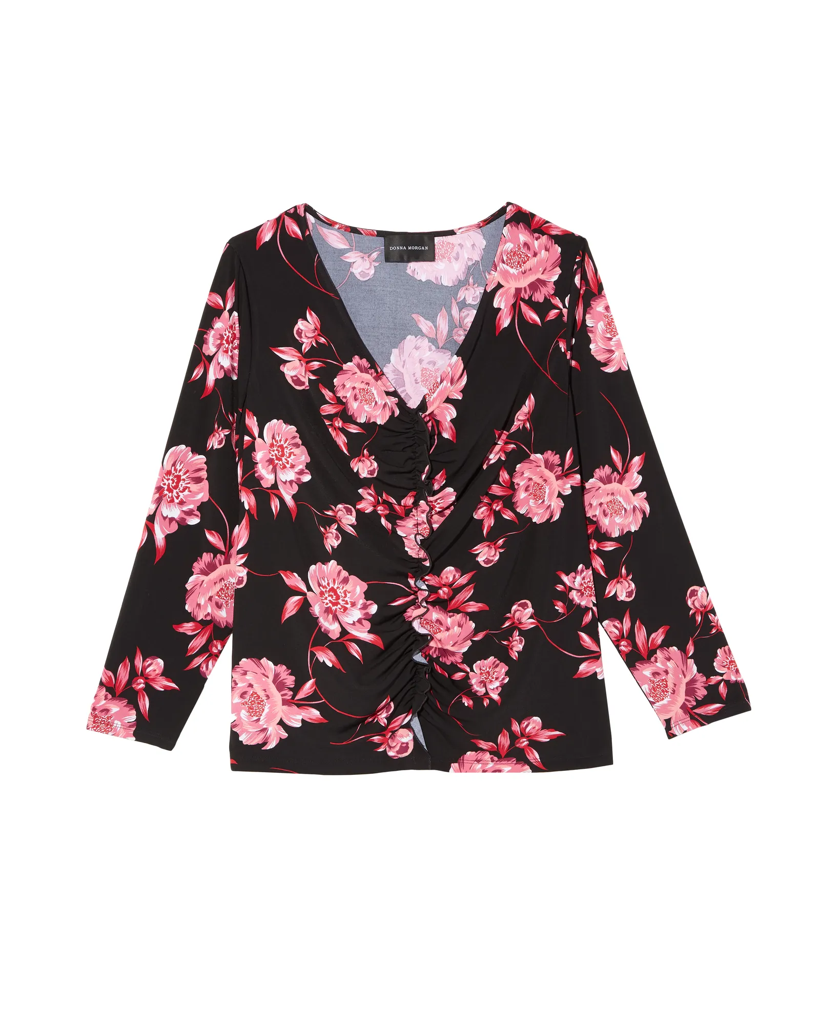 Kana Jersey Top | Black / Pink