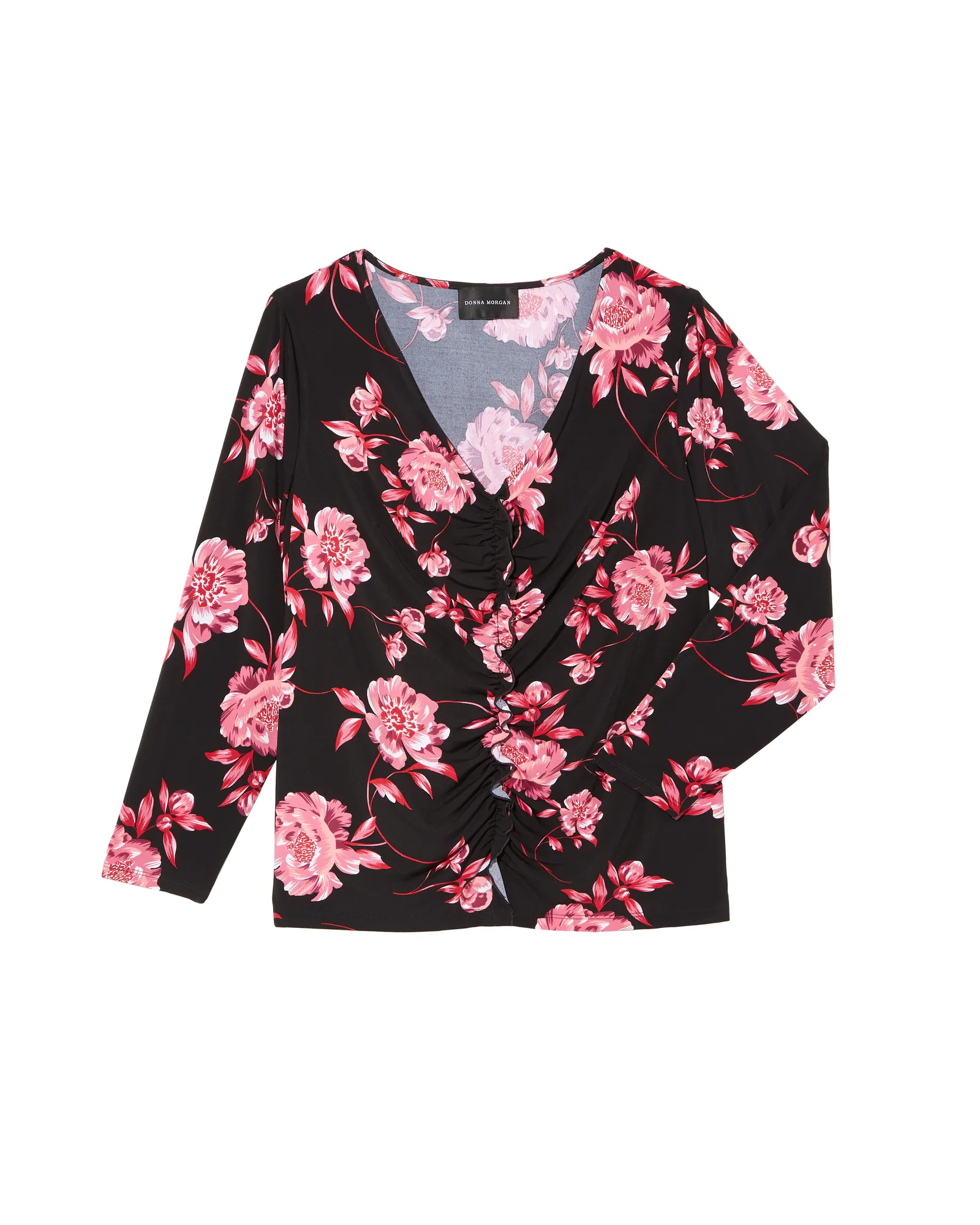 Kana Jersey Top | Black / Pink