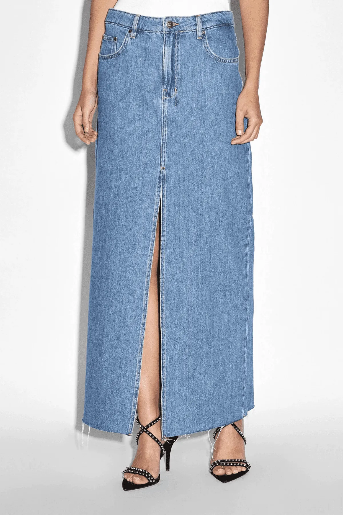 KARA MAXI SKIRT HERITAGE DENIM