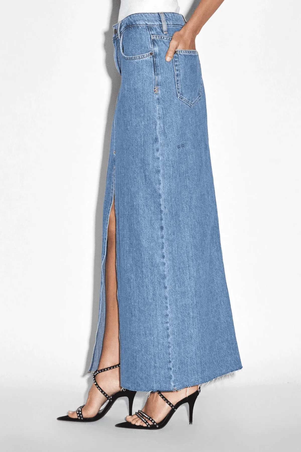 KARA MAXI SKIRT HERITAGE DENIM